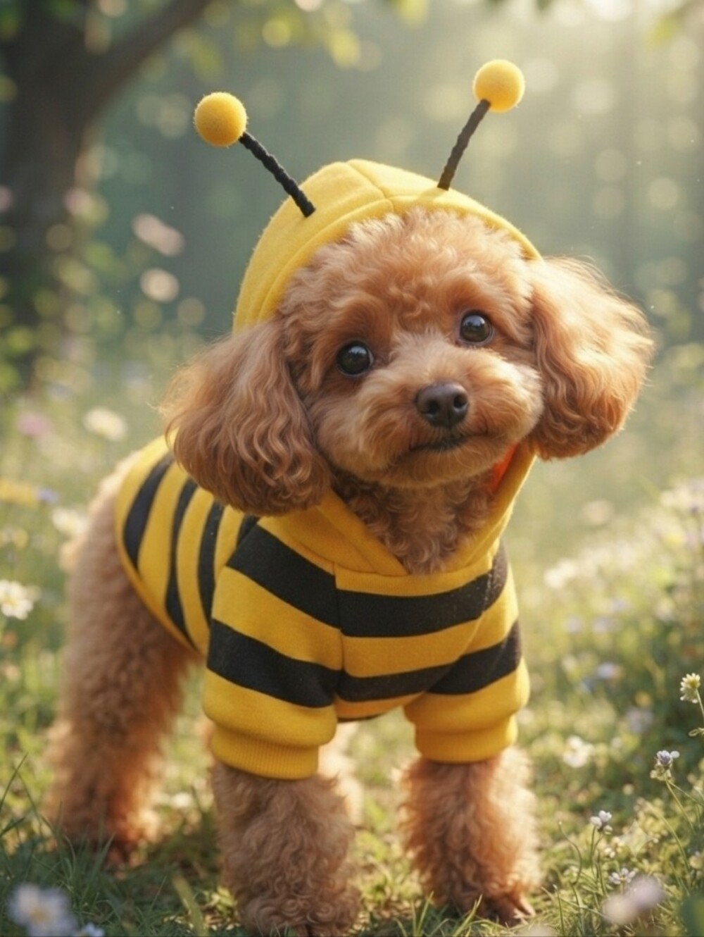 Adorably Sweet Bumblebee Dog Hoodie Costume – Size Small (S) 🐝💛🖤